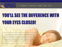 Tablet Screenshot of dreamcitymattress.com